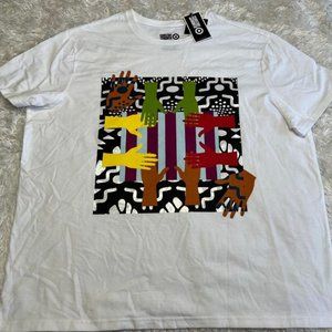 Black History Month Adult Unisex T shirt Short sleeve White Size XXL